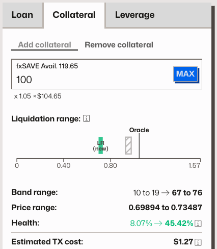 Add collateral interface