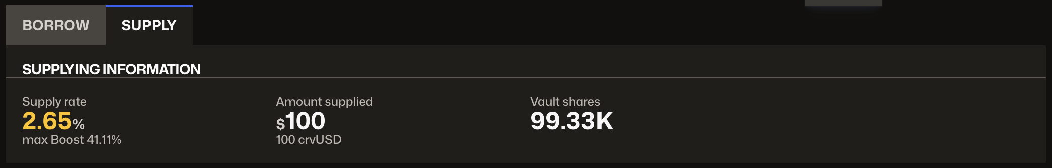 Position overview dashboard